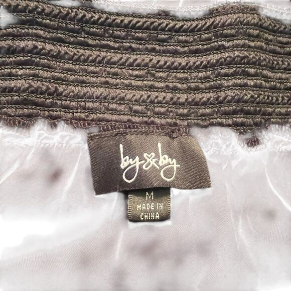 By & By black off shoulder romper. Size medium - Picture 3 of 8